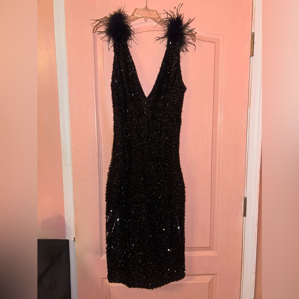 Black sequin dress